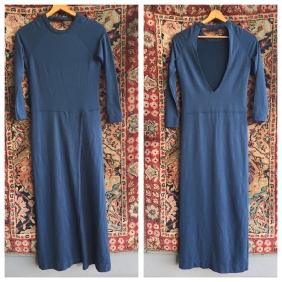 Anthro Skin Worldwide Open Back Slit Maxi Dress - Picture 7 of 8